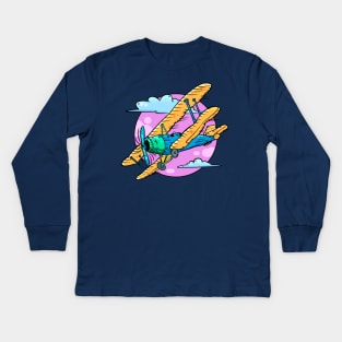 old plane Kids Long Sleeve T-Shirt